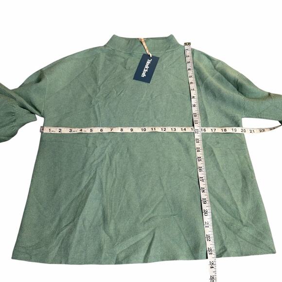NEW ModCloth Casual Keeper Mock Neck Balloon Sleeve Sweater Size Large - Picture 5 of 8